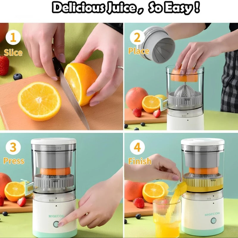 Portable Electric Citrus Juicer | USB Rechargeable Hands-Free Fruit Extractor for Fresh Juice Anywhere