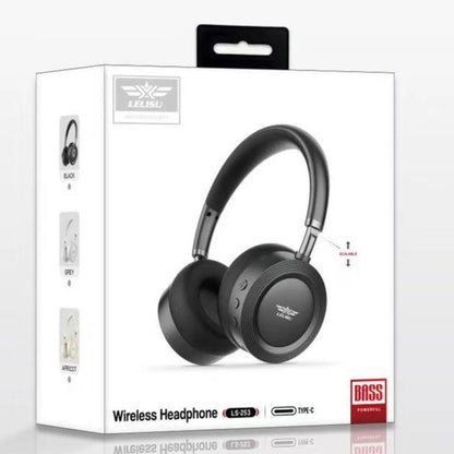Lelisu LS-253 Wireless Headphones | Bluetooth Over-Ear Headset with Type-C Charging