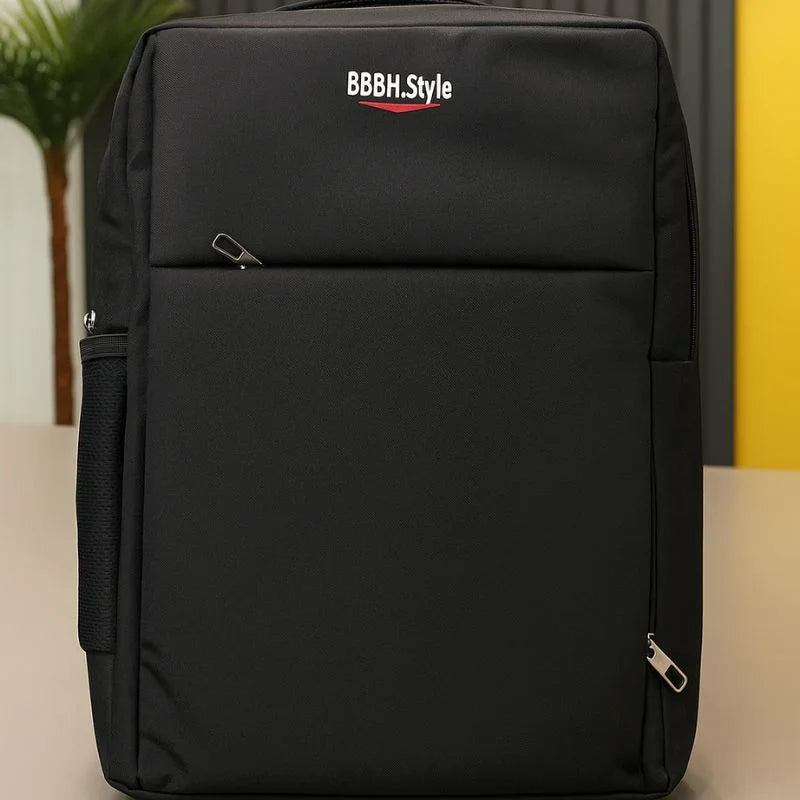 Slim Business Laptop Backpack | Lightweight Travel & Office Bag with Multi-Pockets | Black
